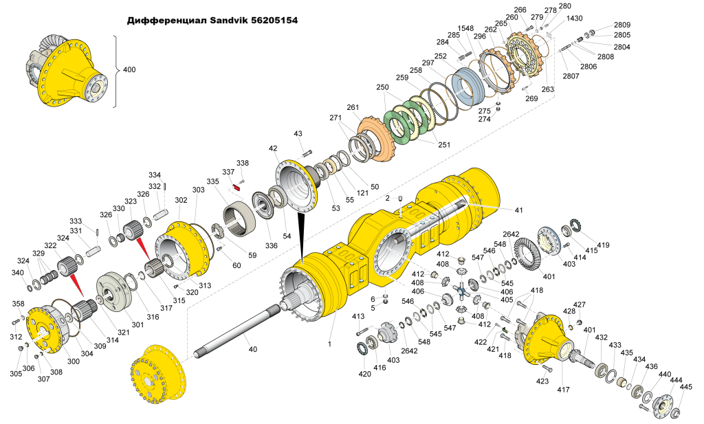 Дифференциал Sandvik 56205154 для тяжёлой техники