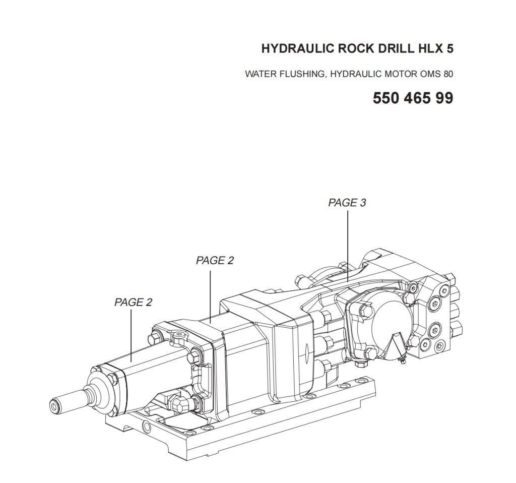 Запчасть 55046599 для гидравлического перфоратора Sandvik HLX5 крупным планом