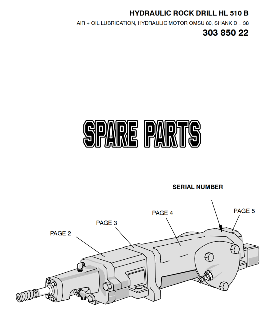 Гидравлический перфоратор Sandvik HL510B с установленной запчастью 30385022 в горных работах