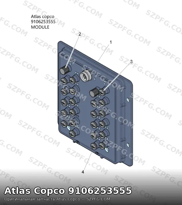 Atlas Copco 9106253555 MODULE, I/O, RCS4 для управления горнодобывающей и строительной техникой.