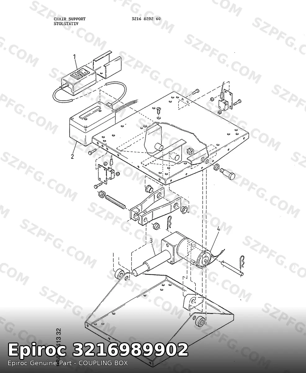 Корпус соединительной муфты 3216989902 — схема узла Atlas Copco ROC 642HC