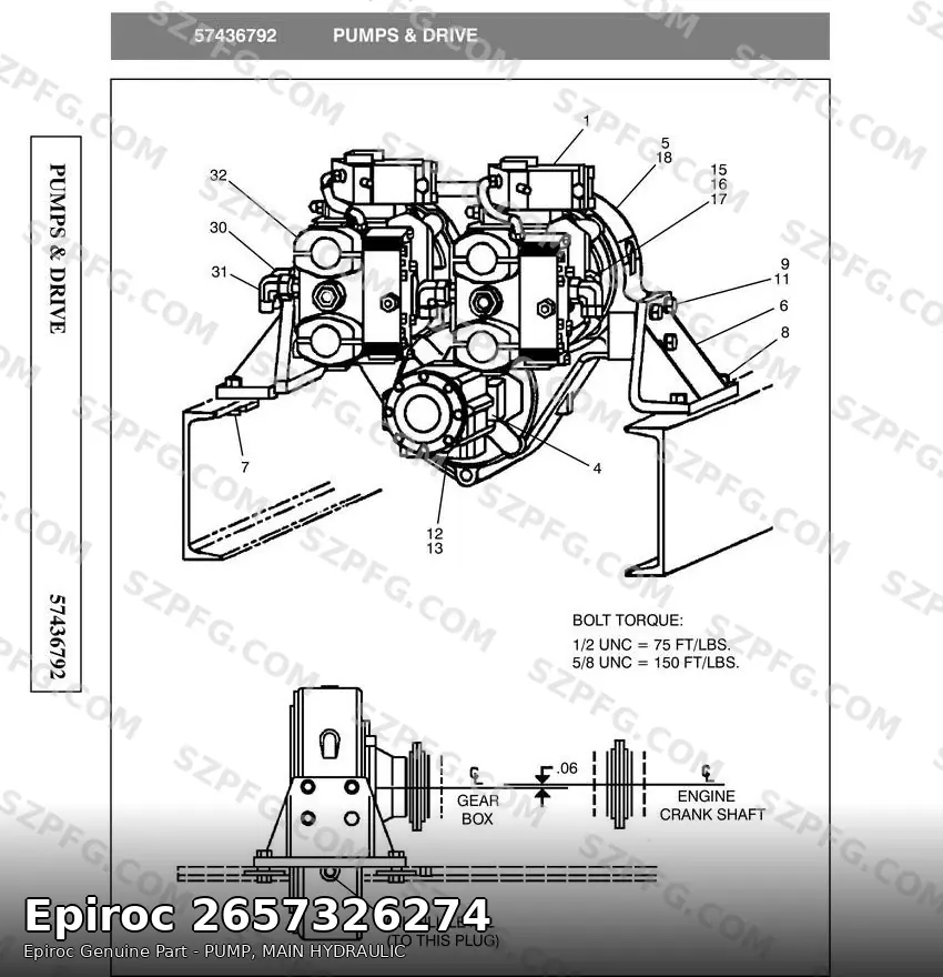 Схема группы насосов Epiroc DML