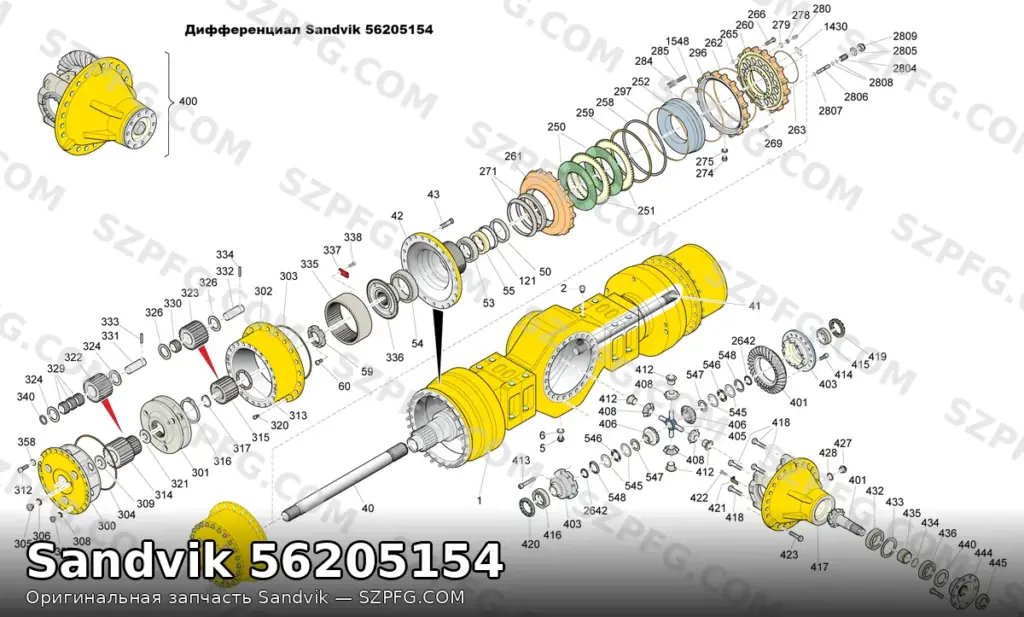 Дифференциал Sandvik 56205154 для тяжёлой техники