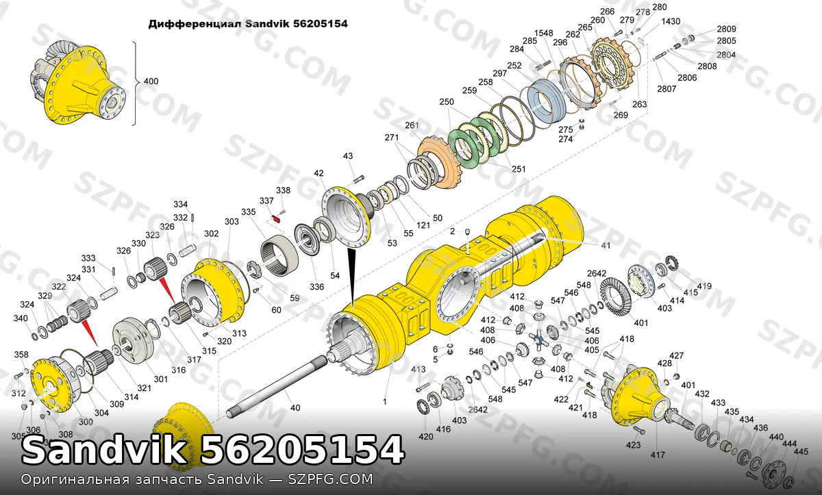 Дифференциал Sandvik 56205154 для тяжёлой техники